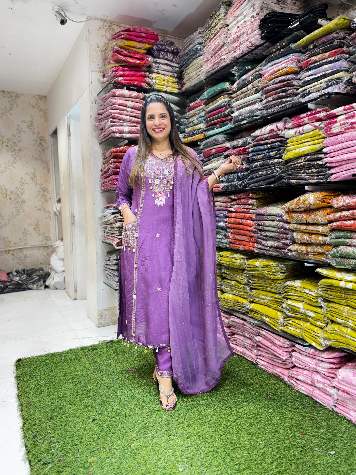 Pure Dola Silk Purple 3pc Set