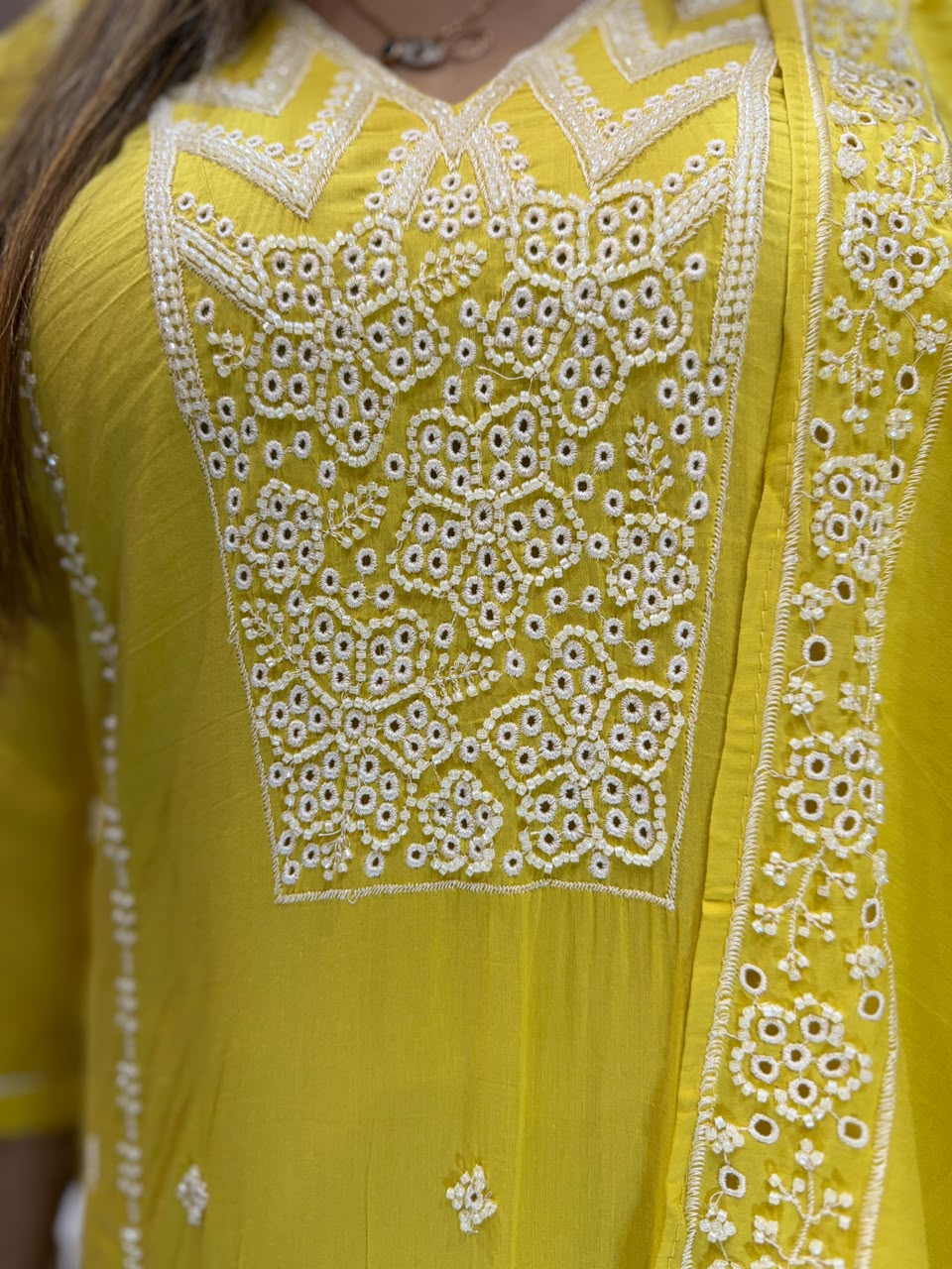 Pure Muslin Yellow 3pc Set