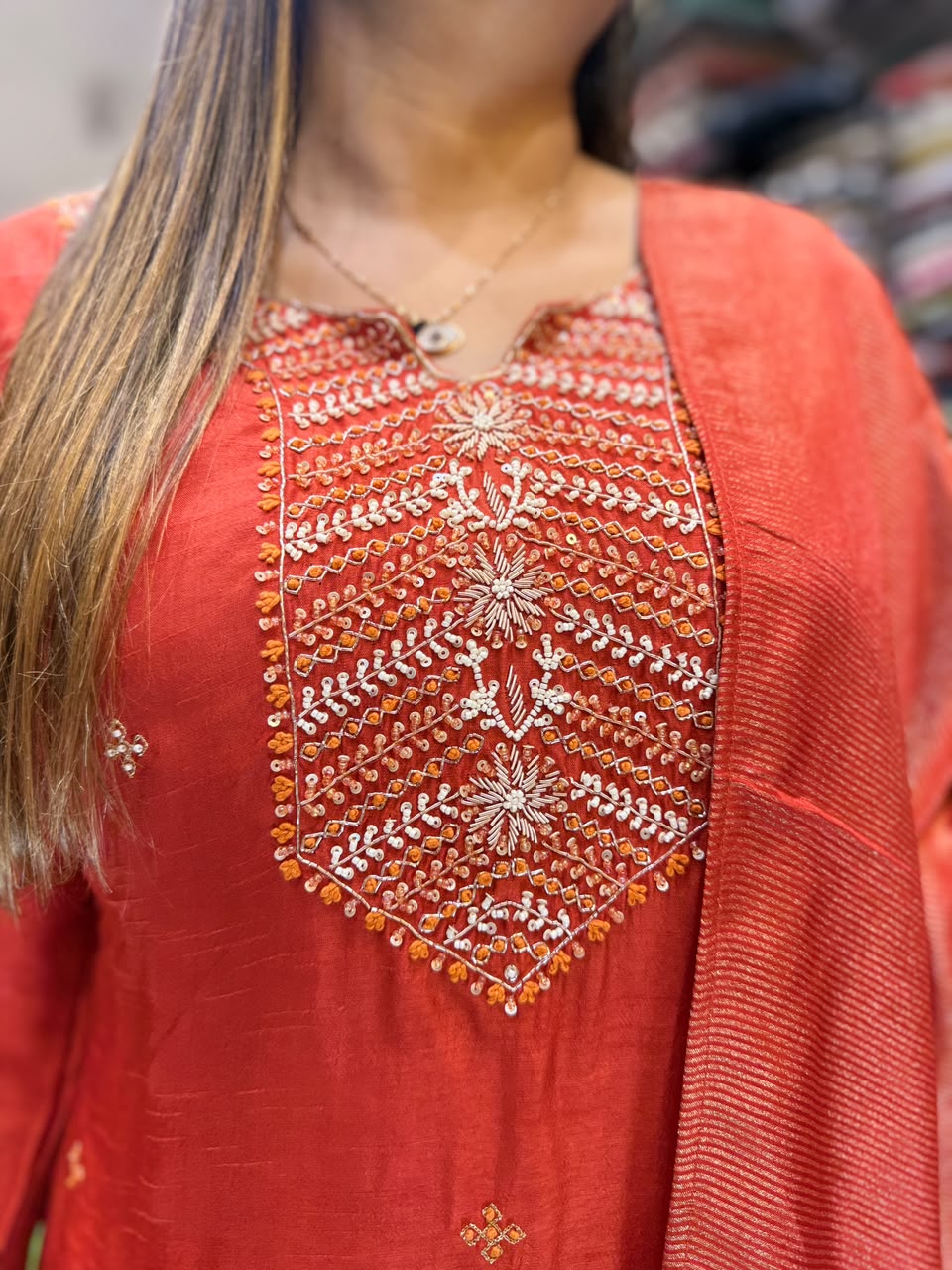 Pure Dola Silk Rust 3pc Set