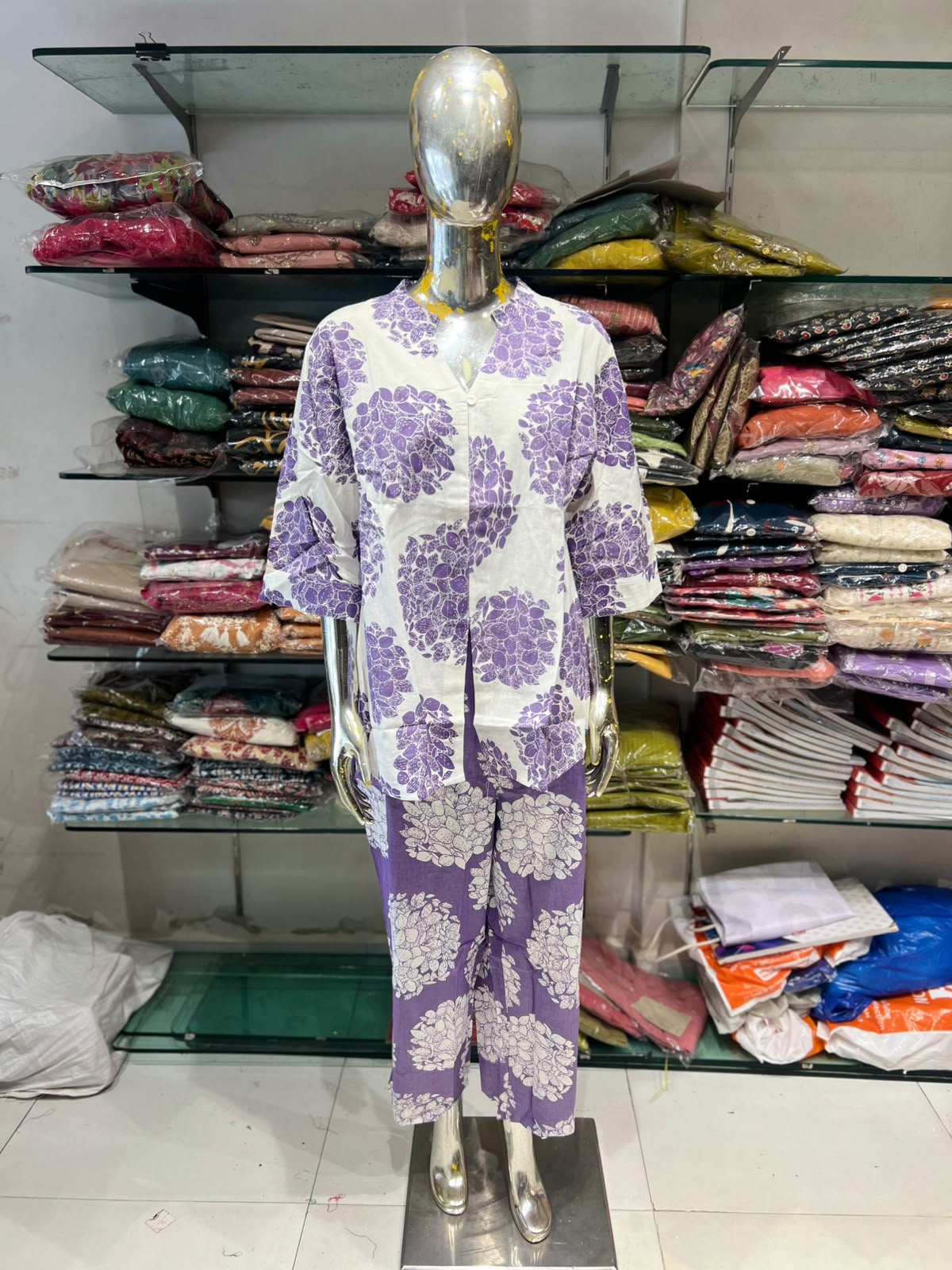 Pure Cotton Purple 2pc Set
