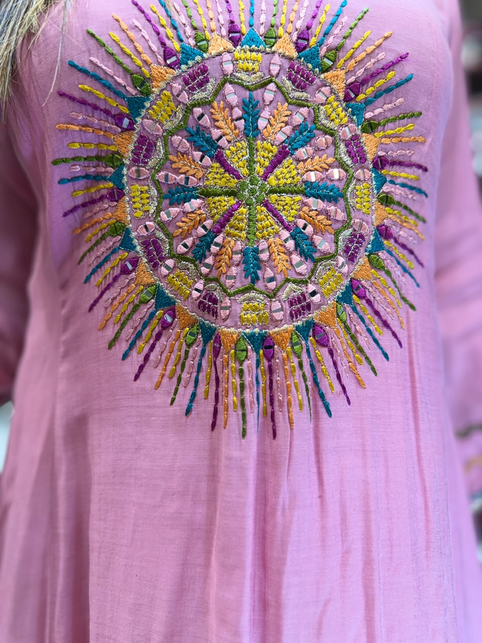 Mull Chanderi Pink 3pc Set
