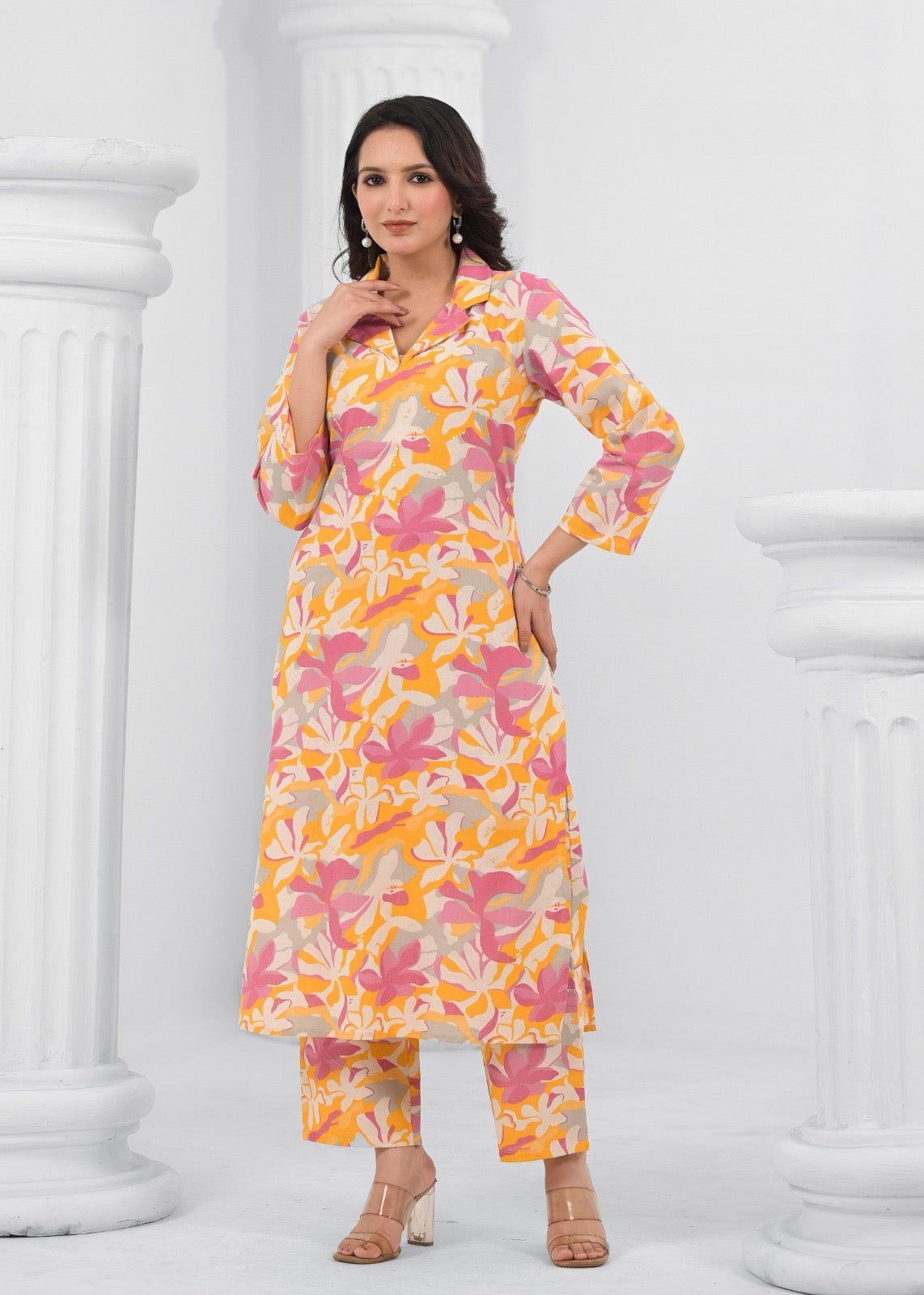 Pure Flex Cotton Coord Set- Discharge Print
