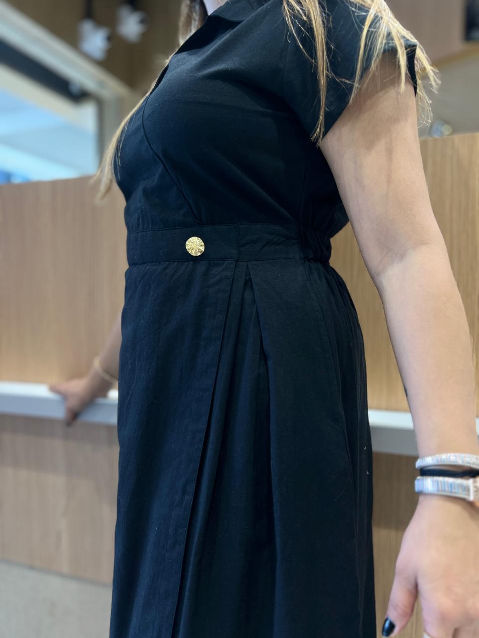 Pure Cotton midi Black