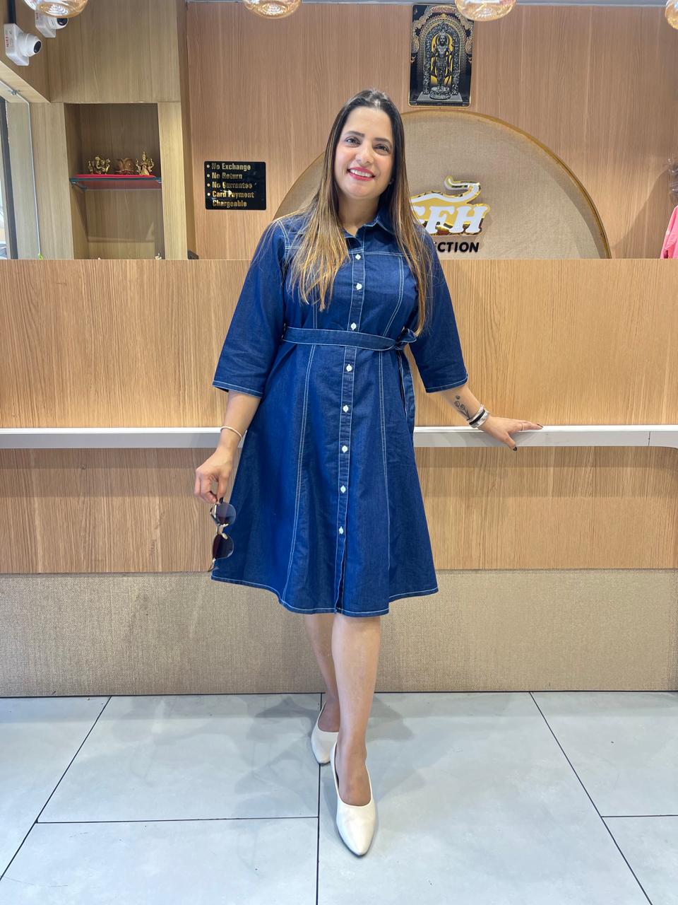 Denim midi
