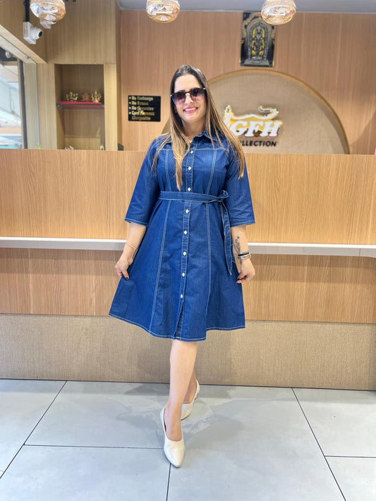 Denim midi