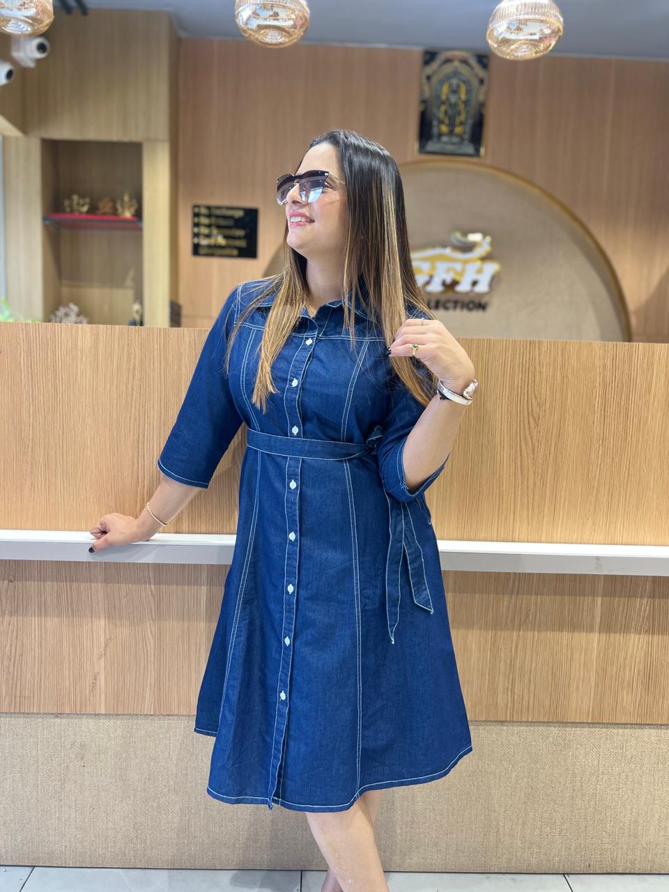 Denim midi