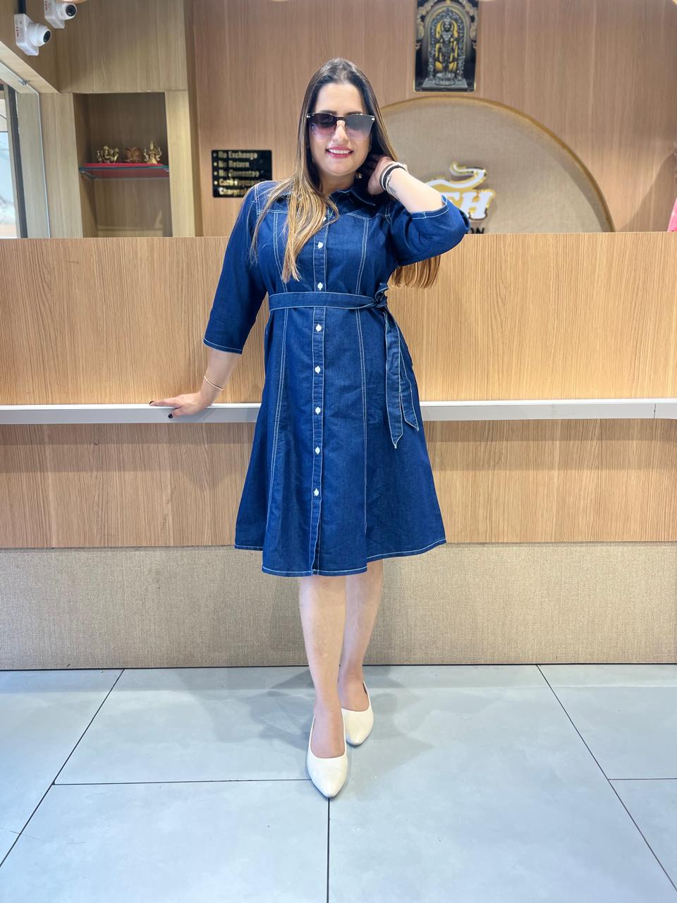 Denim midi