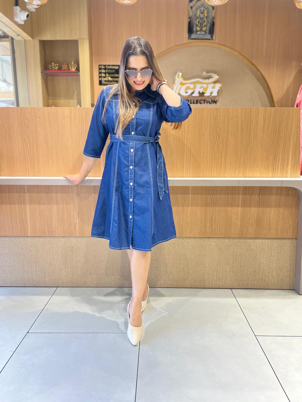 Denim midi