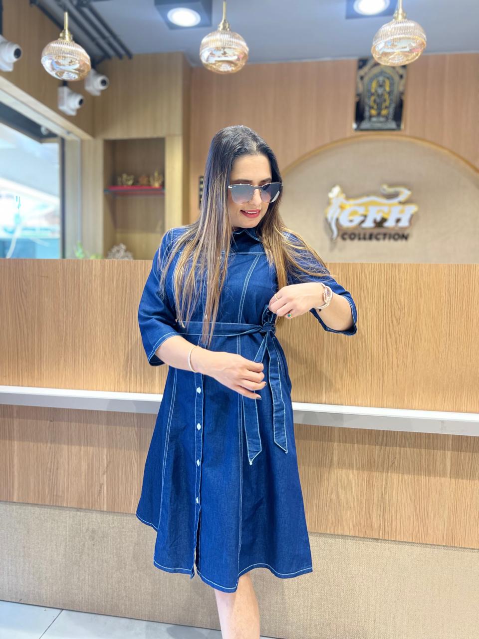 Denim midi