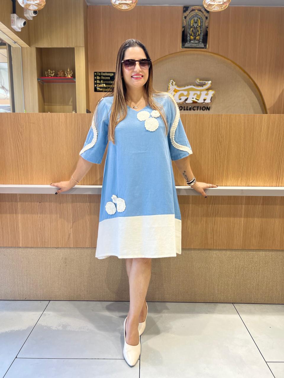Pure Flex Cotton Blue Midi
