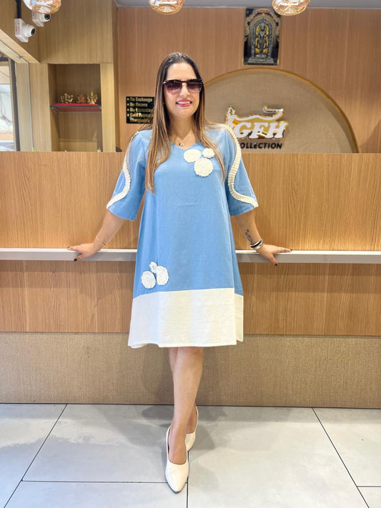 Pure Flex Cotton Blue Midi