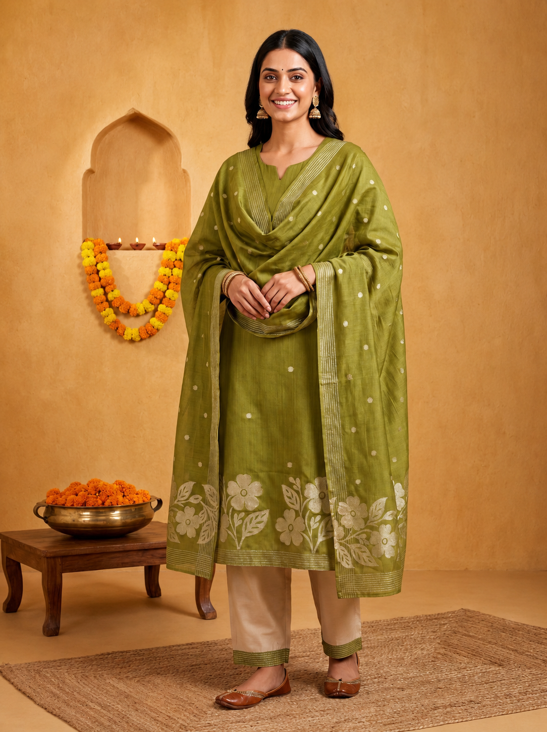 Pure South Silk Green 3pc Set