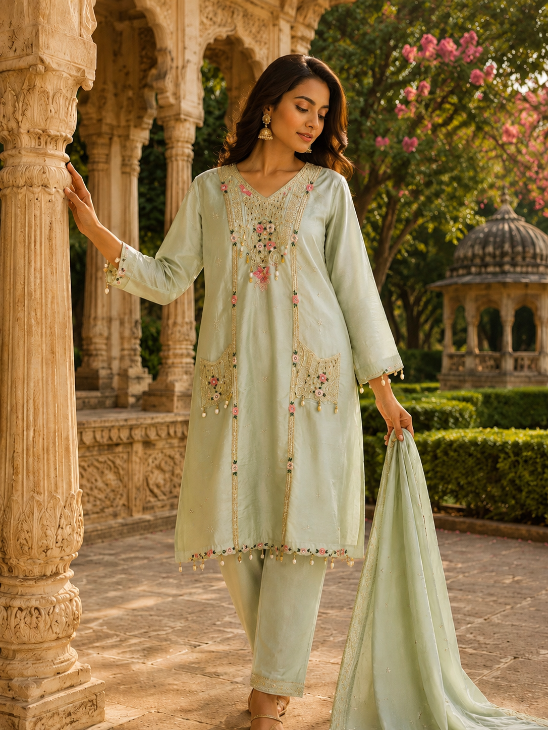Pure Dola Silk Ivory 3pc Set