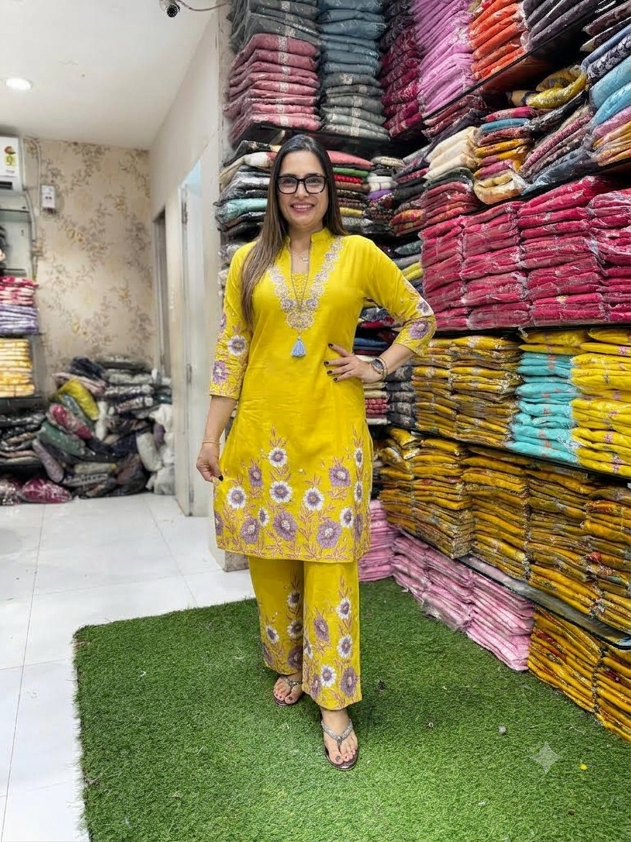 Pure Cotton Yellow 2pc Set