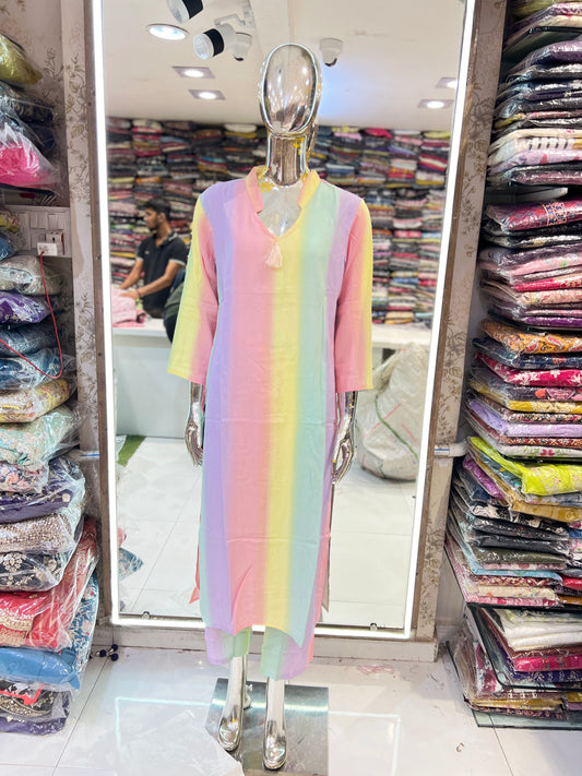 Pure Cotton Cordset Multi Color