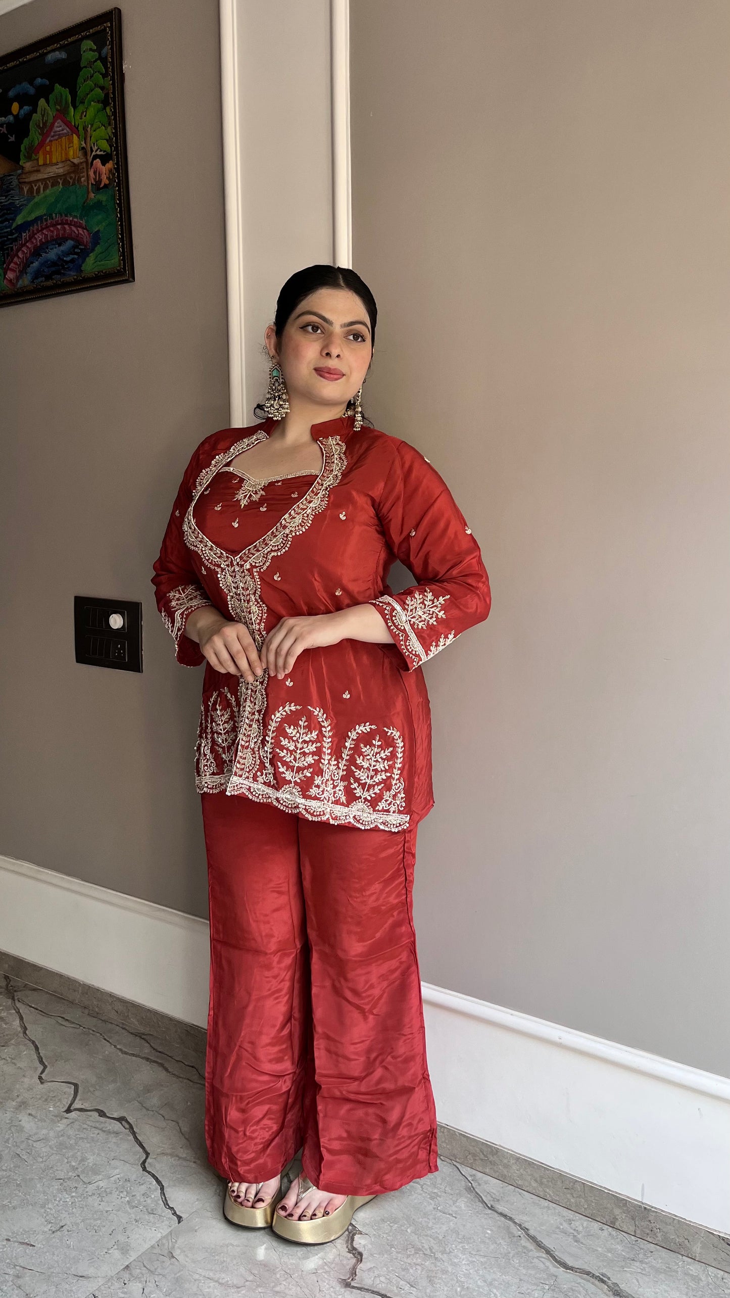 Crep Rust Orange 2pc Set