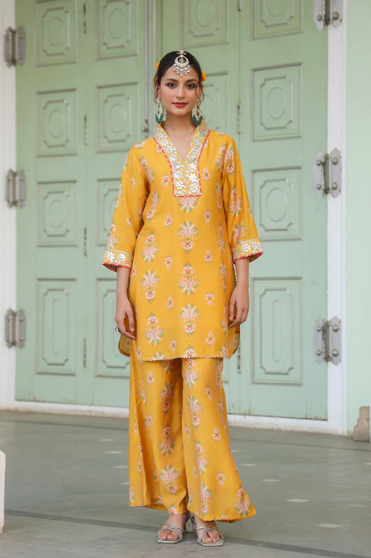 Pure Chenderi Fabric With Lining Bottom Sharara Sifon Duppta