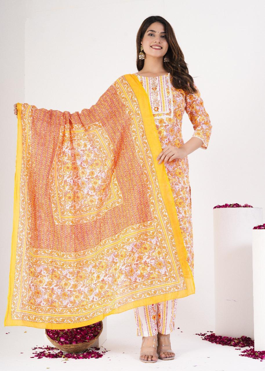 Jaipuri Cotton 3 pc set