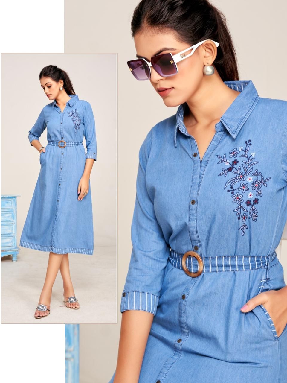 Denim Midi Light Blue