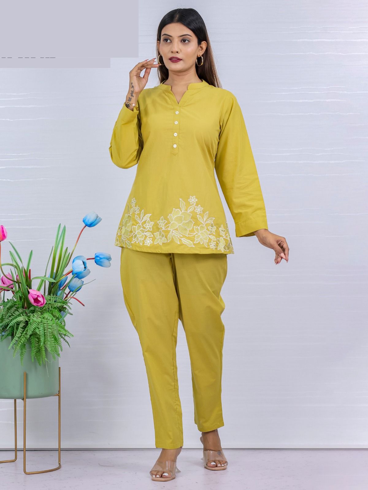 Cotton Yellow 2pc Set