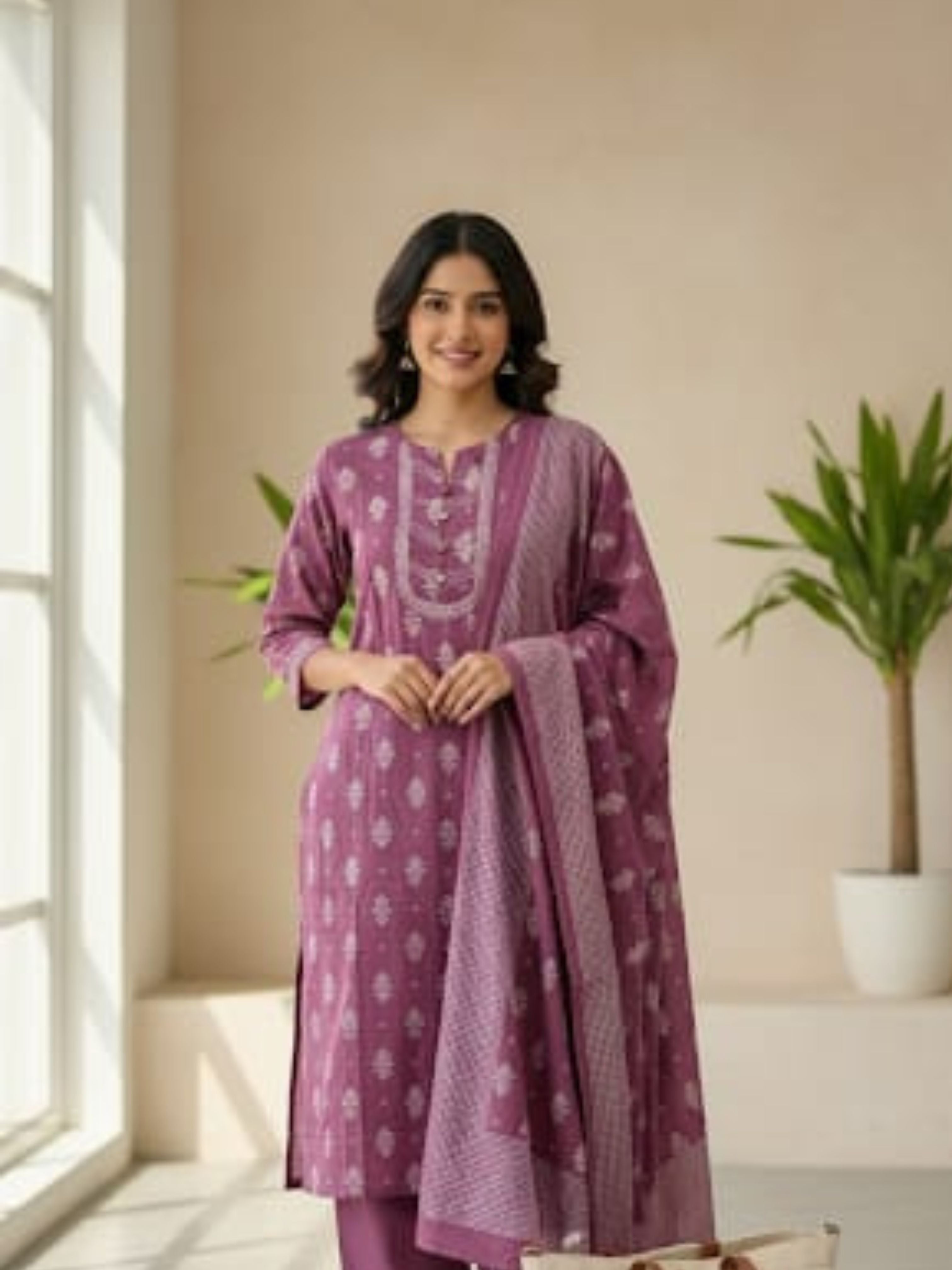 Cotton Onion Pink 3pc Set Big Size