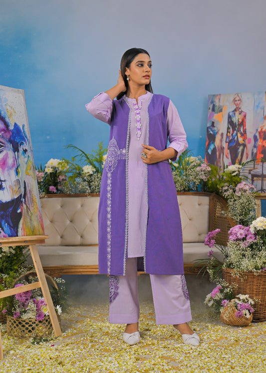 Cotton Purple 3pc Set