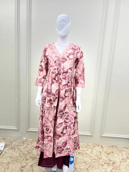 Cotton Silk Light Wine 2pc Set