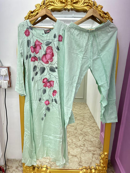 Pure chinon one pc gown 2pc set