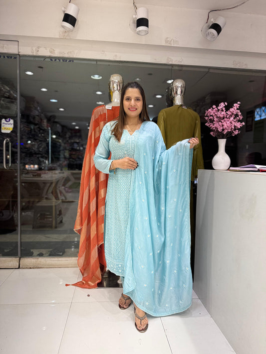 Pure Muslin 3pc Suit