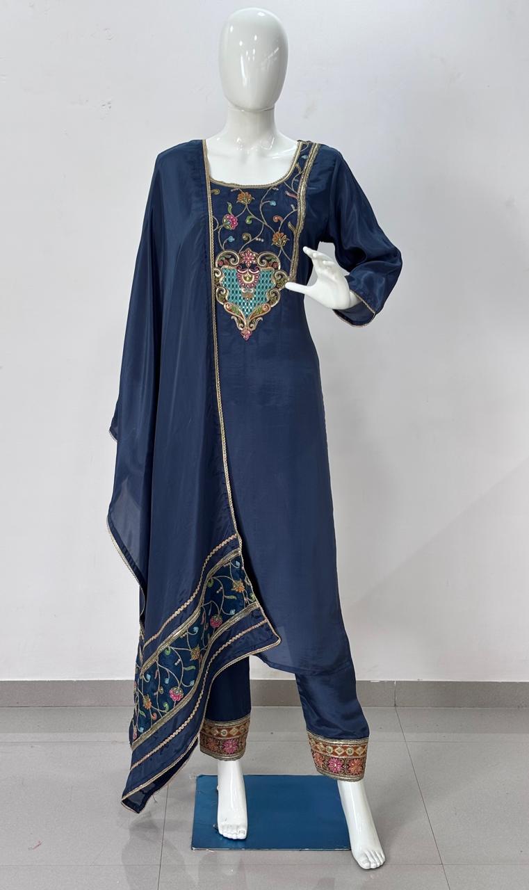HO Silk Blue 3pc Suit