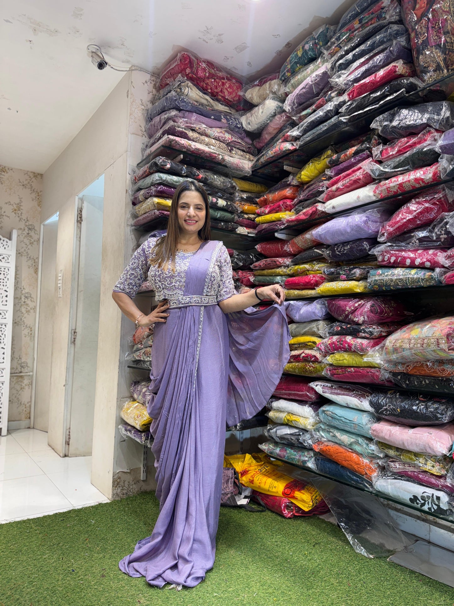 Drep Saree Purple