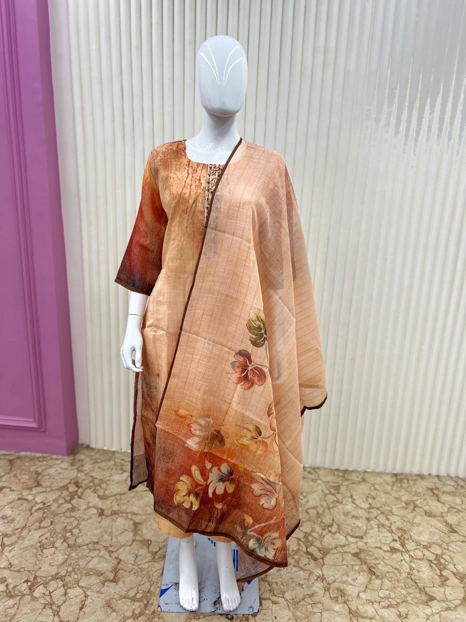 Katha Cream 3pc Suit