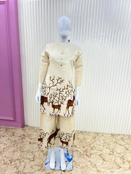 Khadi Cotton Off White 2pc Suit