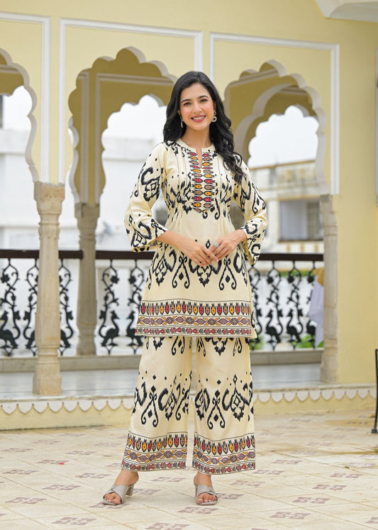 German Rayon Off White 2pc Suit