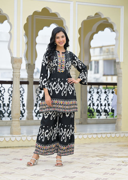 German Rayon Black 2pc Suit