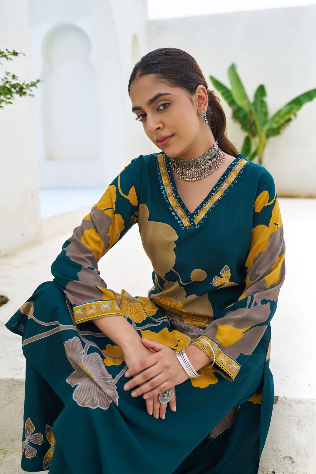 German Rayon Green 2pc Suit