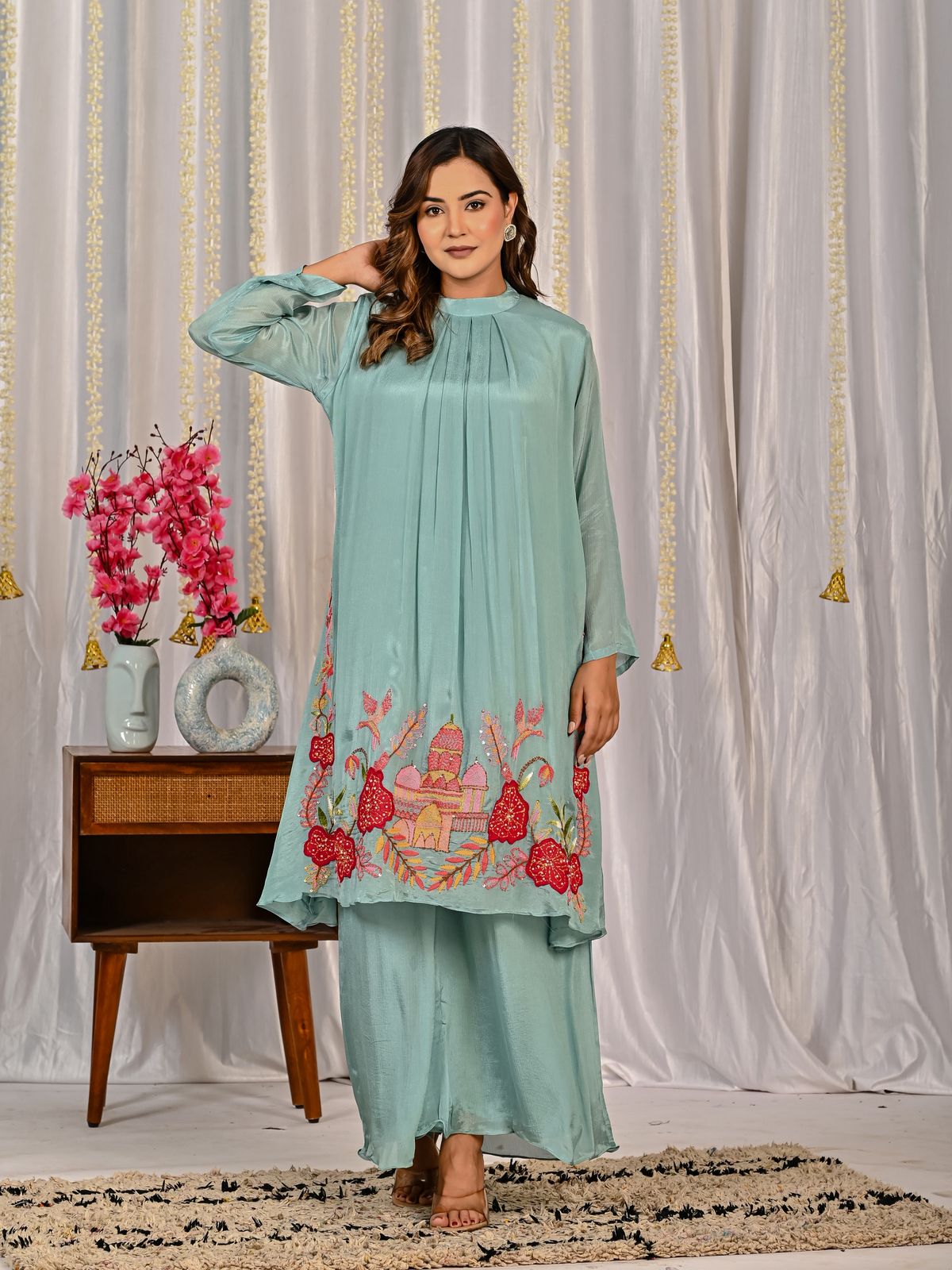 Chinon Blue 2pc Suit