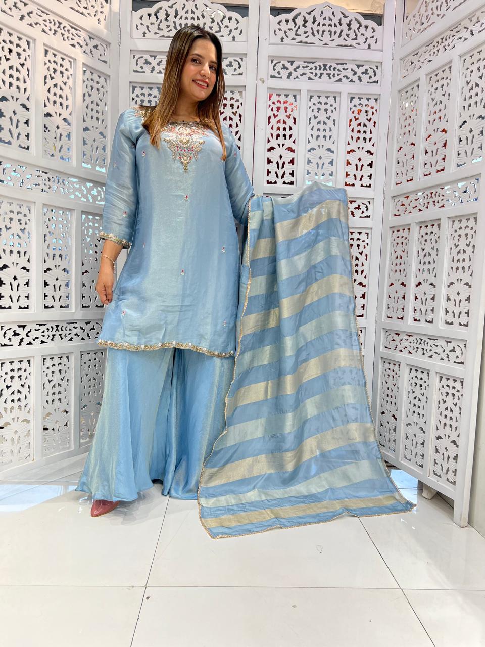 Simmer Tissue Blue 3pc Set