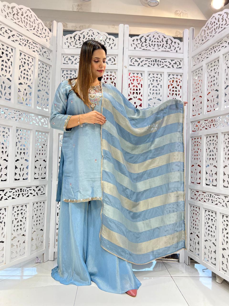 Simmer Tissue Blue 3pc Set