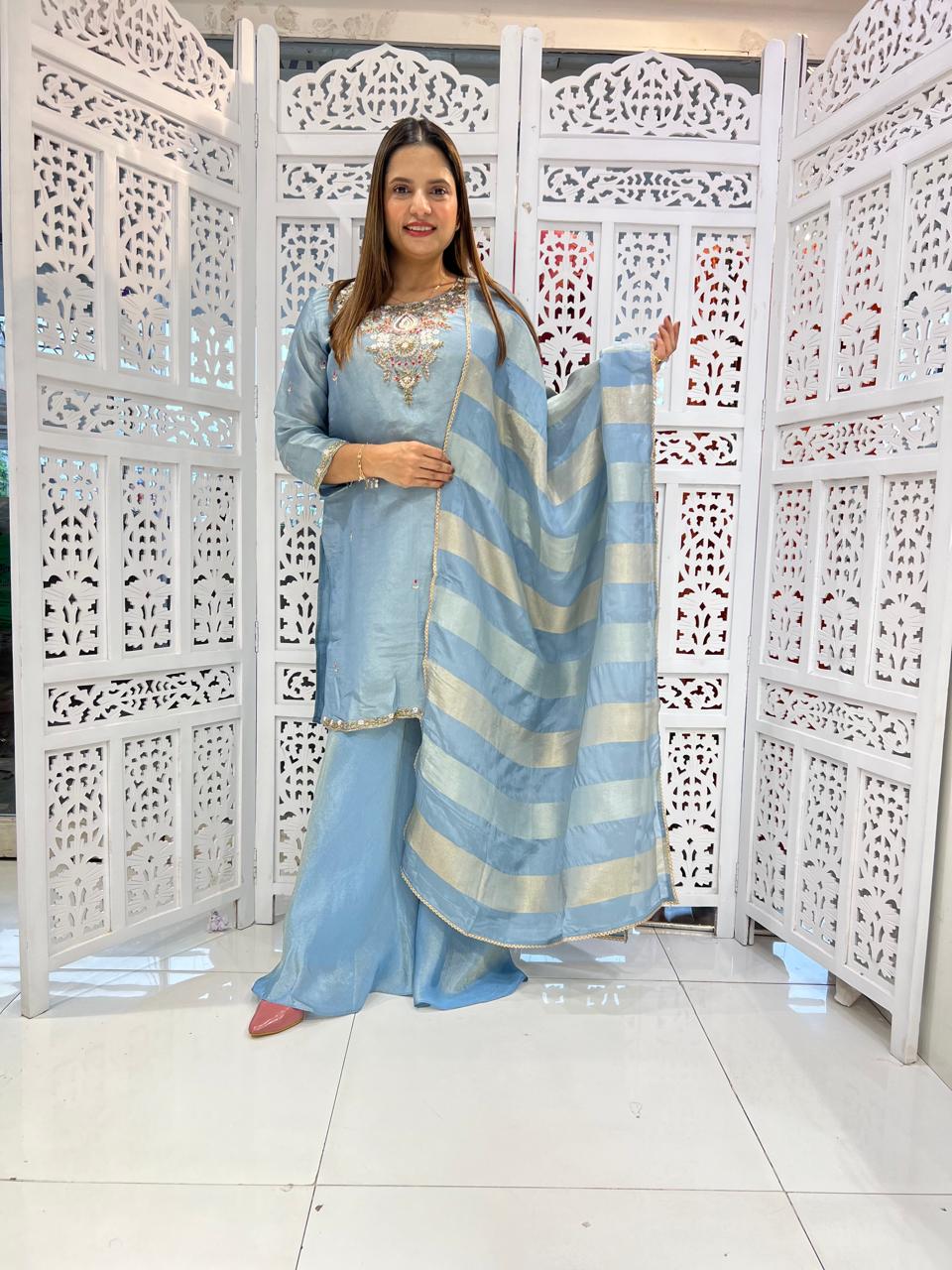 Simmer Tissue Blue 3pc Set