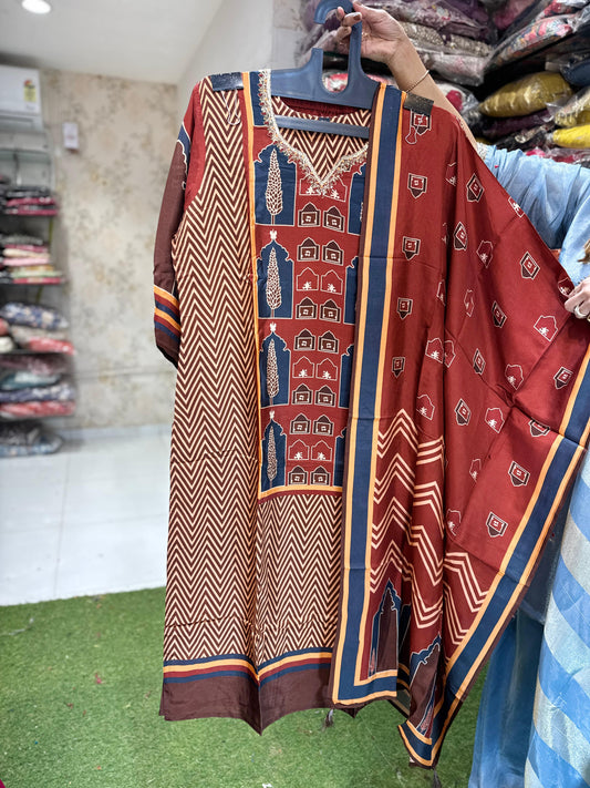 Russian Silk Red 3pc Set