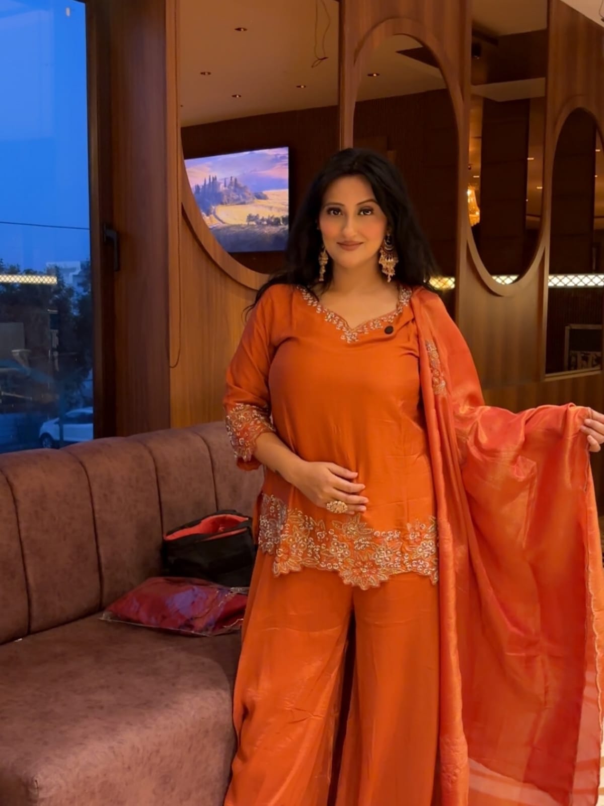Dola Silk Orange 3pc Set