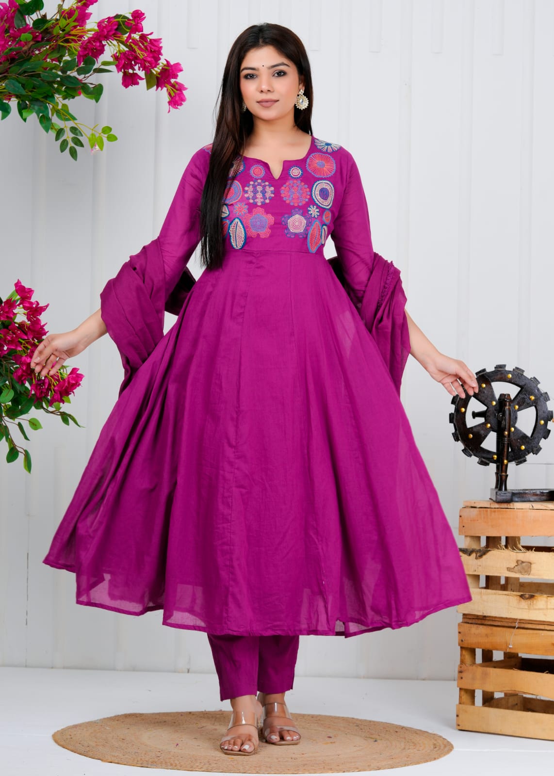 Mull Cotton Pink 3pc Set
