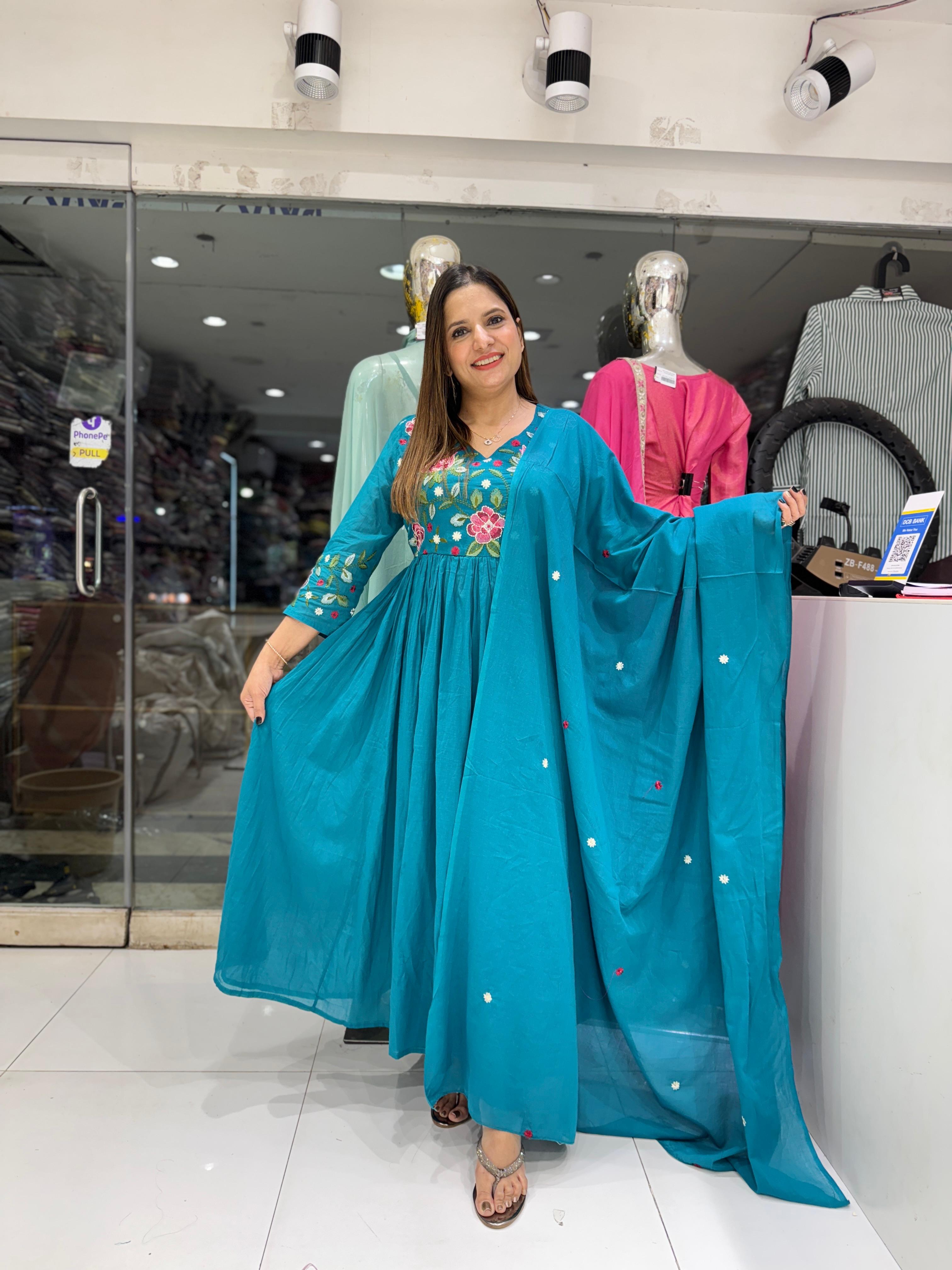 Mull Cotton Rama Green 3pc Set