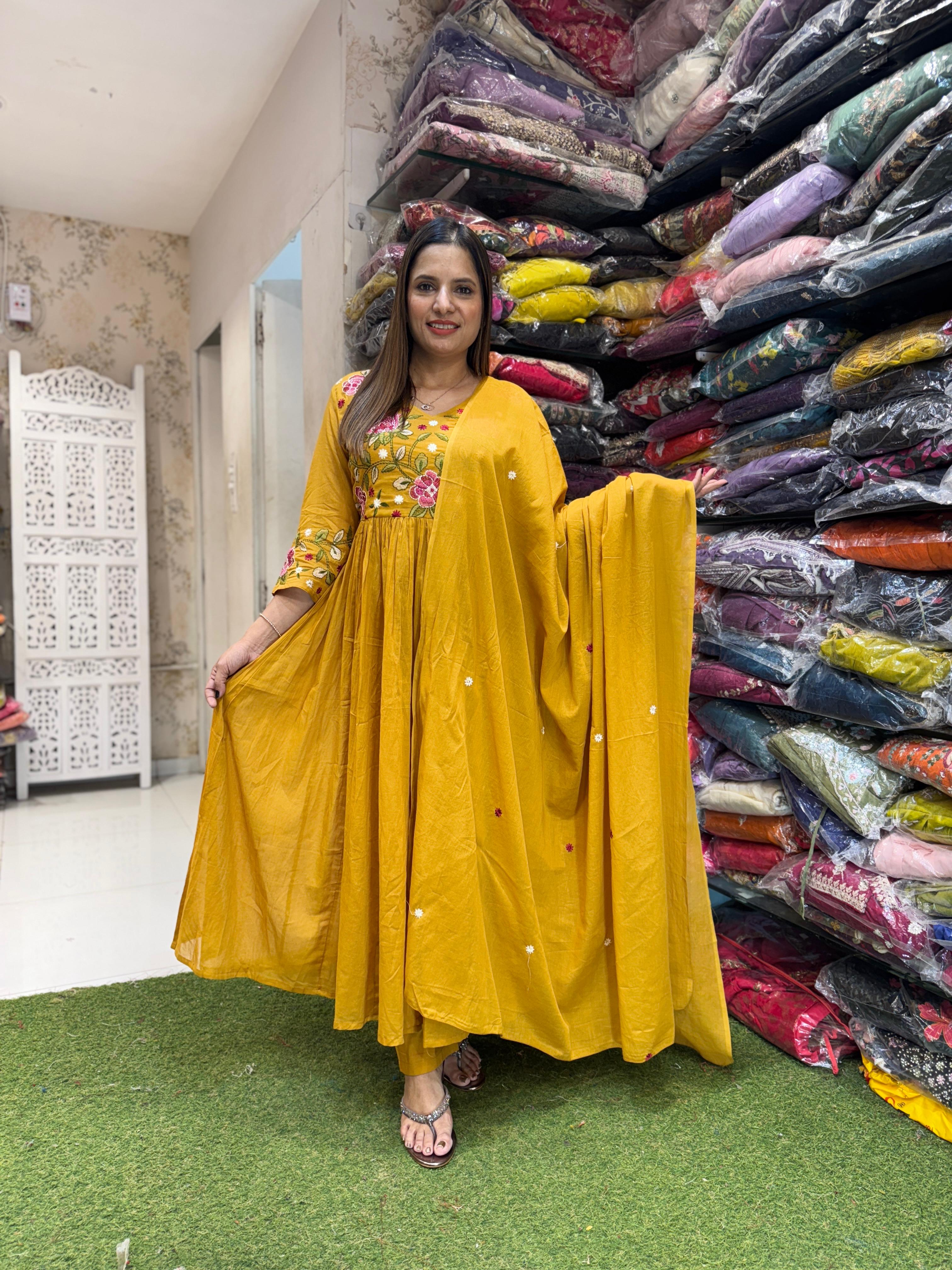 Mull Cotton Yellow 3pc Set