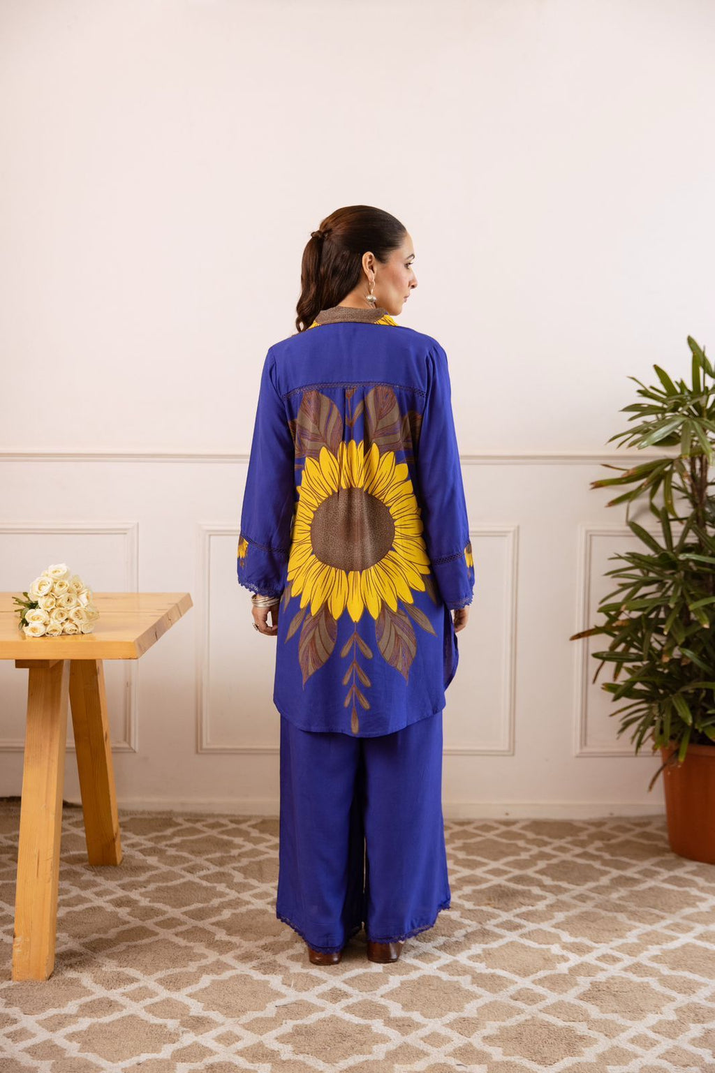 German Rayon Blue 2pc Suit