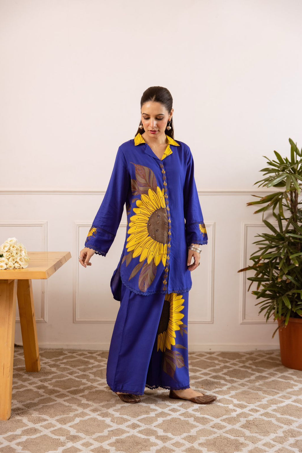 German Rayon Blue 2pc Suit