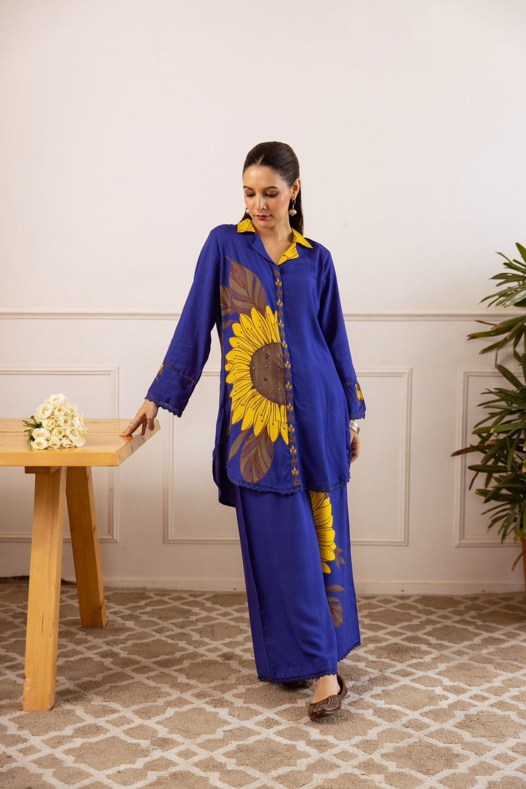 German Rayon Blue 2pc Suit
