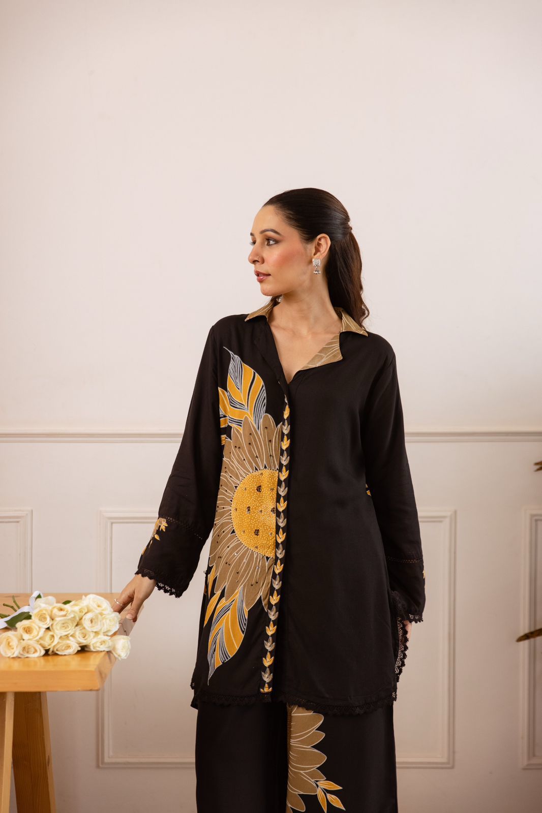 German Rayon Black 2pc Suit