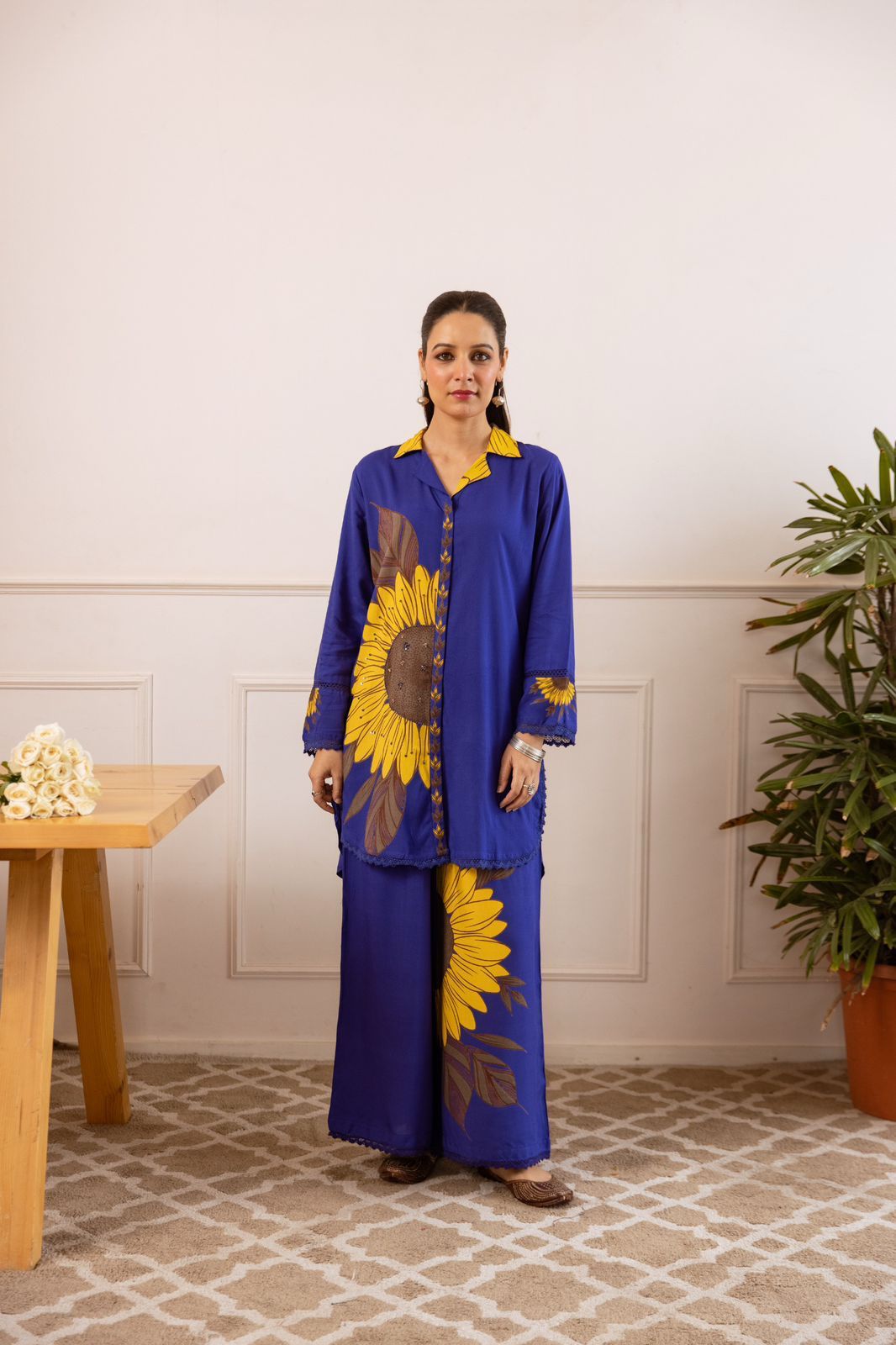 German Rayon Blue 2pc Suit